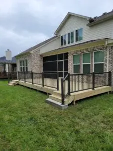 Deck & Fence Company in Murfreesboro, working on deck and rail system